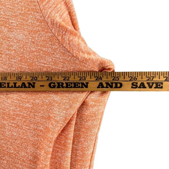 Soft Surroundings 1X Sweater Orange Peach V Neck Faux Wrap with Zipper - Picture 10 of 10